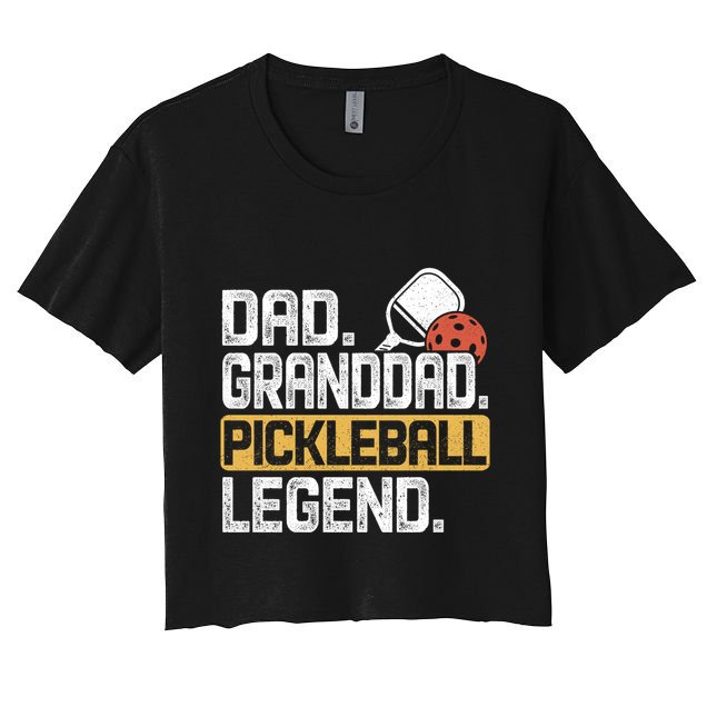 Granddad Pickleball Legend Dad Funny Great Gift Crop Top