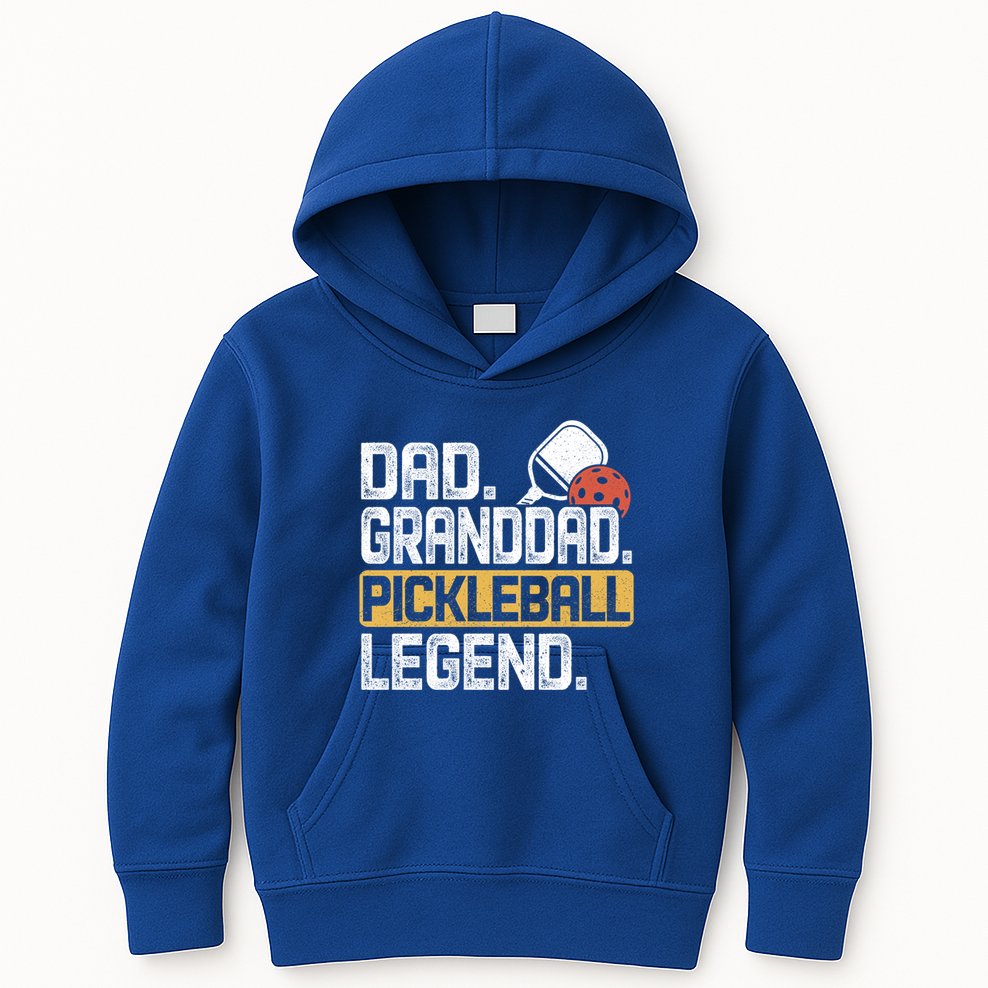Granddad Pickleball Legend Dad Funny Great Gift Kids Hoodie