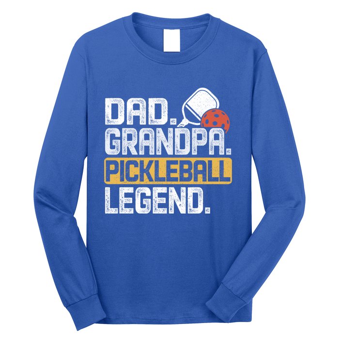 Grandpa Pickleball Legend Dad Funny Cool Gift Long Sleeve Shirt