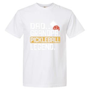 Grandpa Pickleball Legend Dad Funny Cool Gift Garment-Dyed Heavyweight T-Shirt