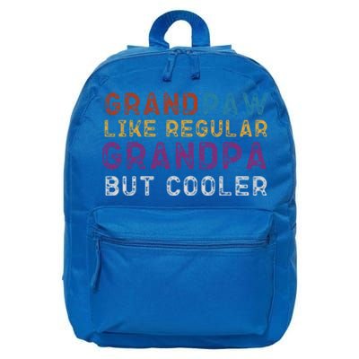 Grand Paw Like A Regular Grandpa But Cooler Gift Father Day Meaningful Gift 16 in Basic Backpack