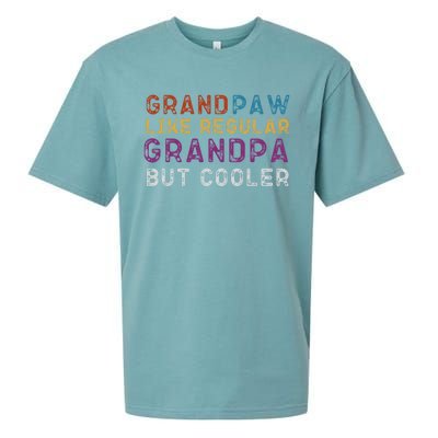 Grand Paw Like A Regular Grandpa But Cooler Gift Father Day Meaningful Gift Sueded Cloud Jersey T-Shirt