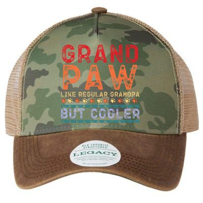Grand Paw Like A Regular Grandpa But Cooler Funny Gift Father Day Gift Legacy Tie Dye Trucker Hat