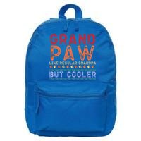 Grand Paw Like A Regular Grandpa But Cooler Funny Gift Father Day Gift 16 in Basic Backpack