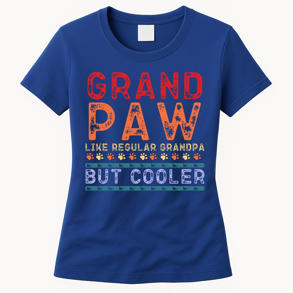 Grand Paw Like A Regular Grandpa But Cooler Funny Gift Father Day Gift Womens T-Shirt