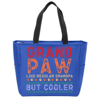 Grand Paw Like A Regular Grandpa But Cooler Funny Gift Father Day Gift Zip Tote Bag