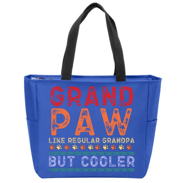 Grand Paw Like A Regular Grandpa But Cooler Funny Gift Father Day Gift Zip Tote Bag