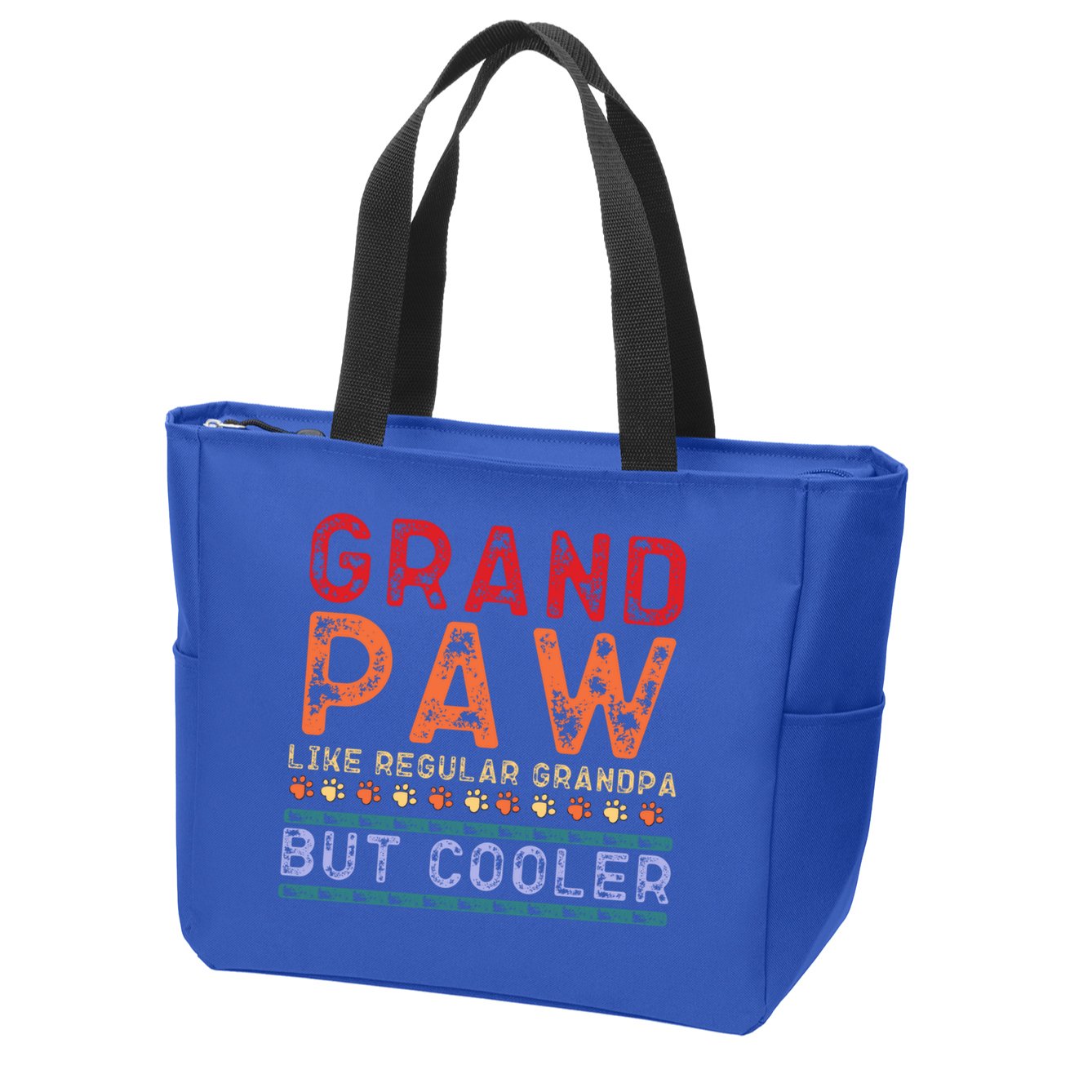 Grand Paw Like A Regular Grandpa But Cooler Funny Gift Father Day Gift Zip Tote Bag