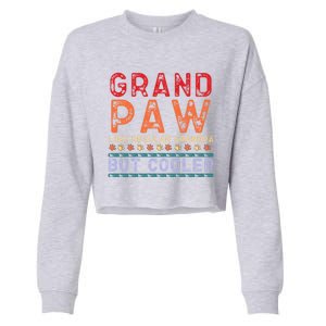 Grand Paw Like A Regular Grandpa But Cooler Funny Gift Father Day Gift Cropped Pullover Crew