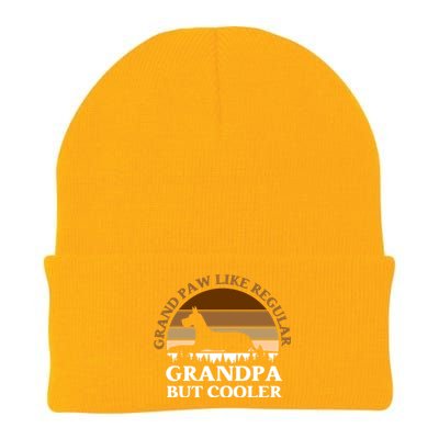 Grand Paw Like A Regular Grandpa But Cooler Meaningful Gift Father Day Gift Knit Cap Winter Beanie