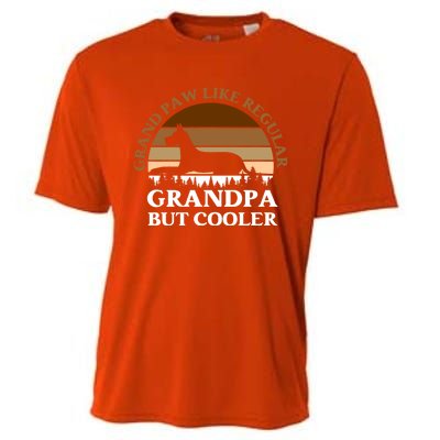 Grand Paw Like A Regular Grandpa But Cooler Meaningful Gift Father Day Gift Cooling Performance Crew T-Shirt