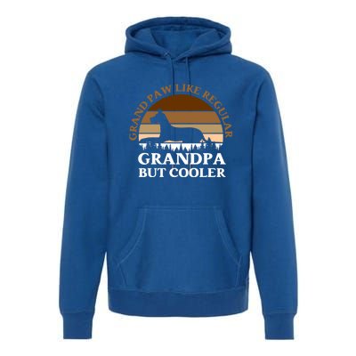 Grand Paw Like A Regular Grandpa But Cooler Meaningful Gift Father Day Gift Premium Hoodie