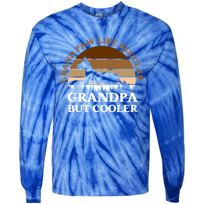 Grand Paw Like A Regular Grandpa But Cooler Meaningful Gift Father Day Gift Tie-Dye Long Sleeve Shirt