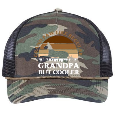 Grand Paw Like A Regular Grandpa But Cooler Meaningful Gift Father Day Gift Retro Rope Trucker Hat Cap