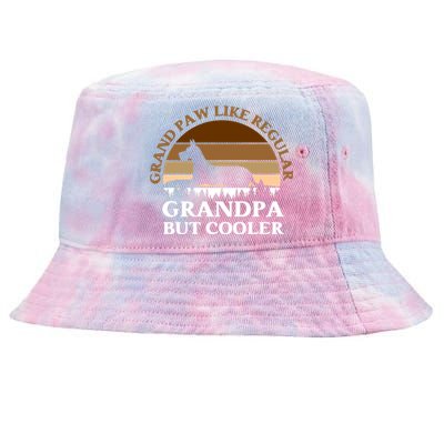 Grand Paw Like A Regular Grandpa But Cooler Meaningful Gift Father Day Gift Tie-Dyed Bucket Hat