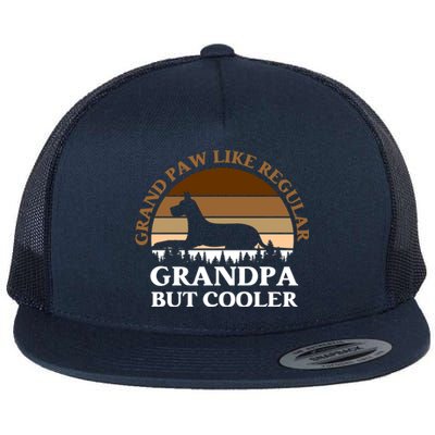 Grand Paw Like A Regular Grandpa But Cooler Meaningful Gift Father Day Gift Flat Bill Trucker Hat