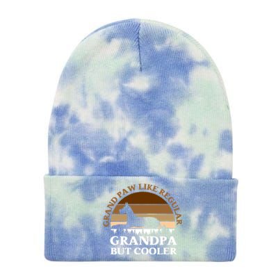 Grand Paw Like A Regular Grandpa But Cooler Meaningful Gift Father Day Gift Tie Dye 12in Knit Beanie