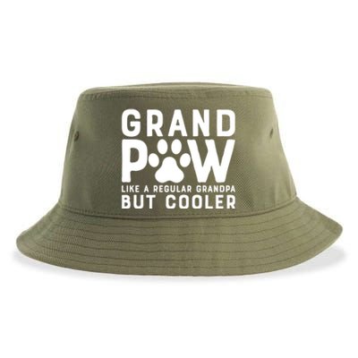 Grand Paw Like A Regular Grandpa But Cooler Funny Gift Sustainable Bucket Hat