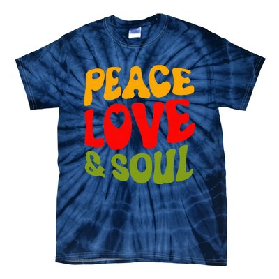 Groovy Peace Love & Soul R&B Music Retro Vintage 90s Lovers Tie-Dye T-Shirt