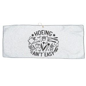 Gardener Plant Lover Hoeing Aint Easy Large Microfiber Waffle Golf Towel