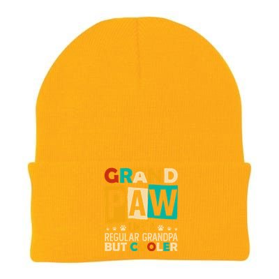 Grand Paw Like A Regular Grandpa But Cooler Gift Knit Cap Winter Beanie