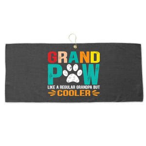 Grand Paw Like A Regular Grandpa But Cooler Gift Large Microfiber Waffle Golf Towel