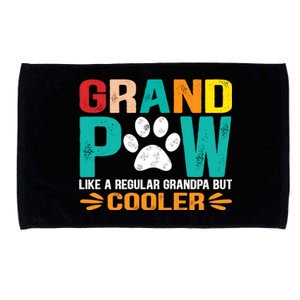 Grand Paw Like A Regular Grandpa But Cooler Gift Microfiber Hand Towel