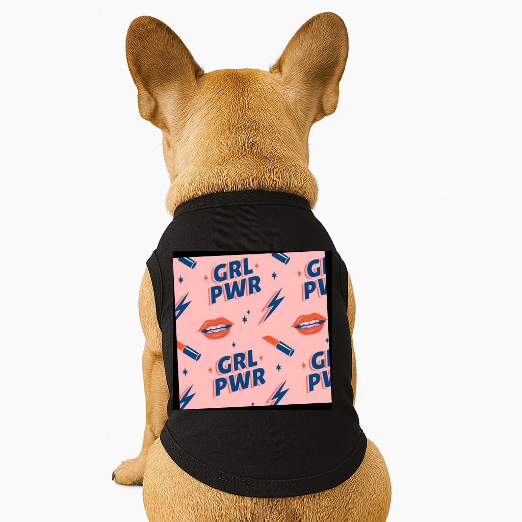 Girl Pwr Lipstick Women's Day Doggie Tank