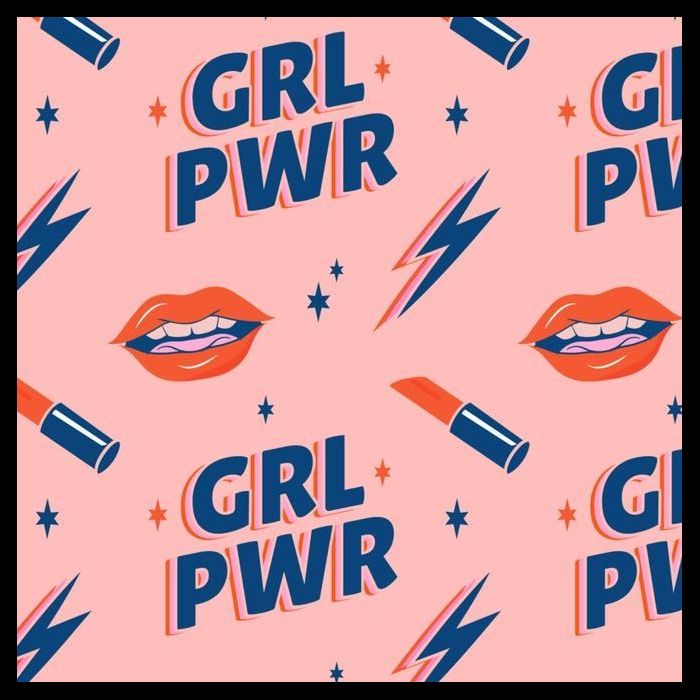 Girl Pwr Lipstick Women's Day Doggie Tank