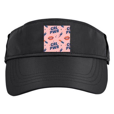 Girl Pwr Lipstick Women's Day Adult Drive Performance Visor