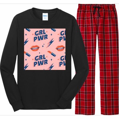 Girl Pwr Lipstick Women's Day Long Sleeve Pajama Set