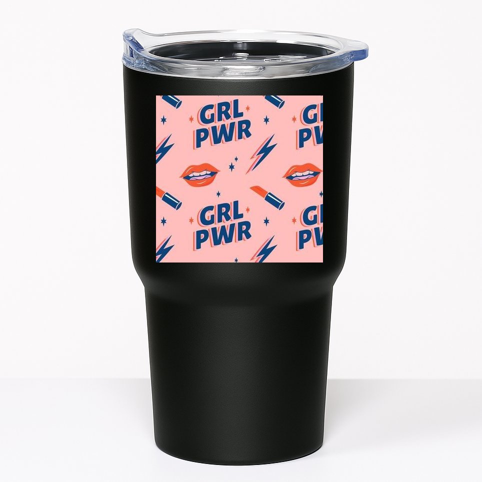 Girl Pwr Lipstick Women's Day Tumbler