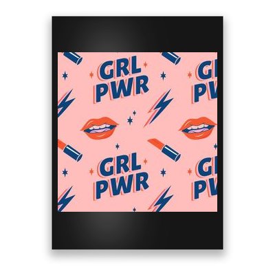 Girl Pwr Lipstick Women's Day Poster
