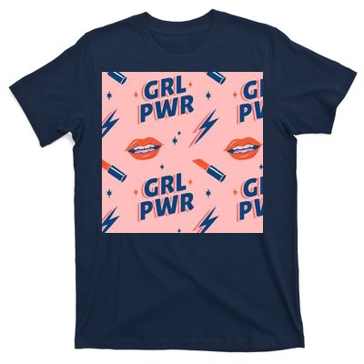 Girl Pwr Lipstick Women's Day T-Shirt