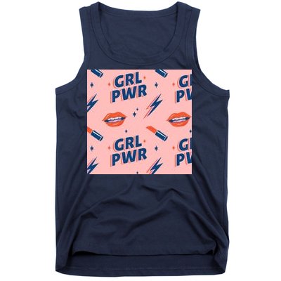 Girl Pwr Lipstick Women's Day Tank Top