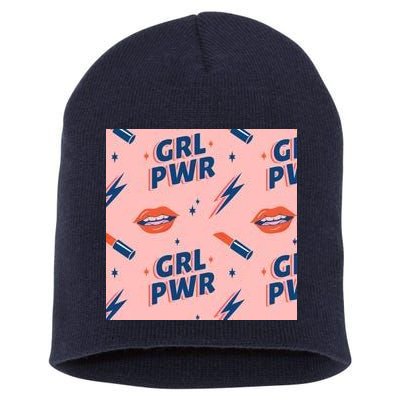 Girl Pwr Lipstick Women's Day Short Acrylic Beanie