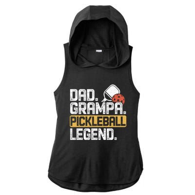 Grampa Pickleball Legend Dad Funny Meaningful Gift Ladies PosiCharge Tri-Blend Wicking Draft Hoodie Tank