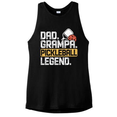 Grampa Pickleball Legend Dad Funny Meaningful Gift Ladies PosiCharge Tri-Blend Wicking Tank