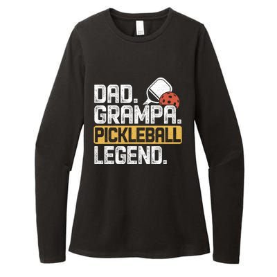 Grampa Pickleball Legend Dad Funny Meaningful Gift Womens CVC Long Sleeve Shirt