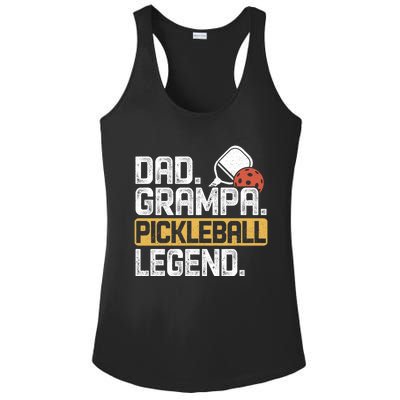 Grampa Pickleball Legend Dad Funny Meaningful Gift Ladies PosiCharge Competitor Racerback Tank