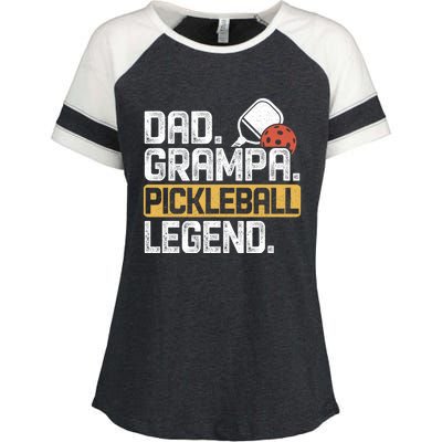 Grampa Pickleball Legend Dad Funny Meaningful Gift Enza Ladies Jersey Colorblock Tee