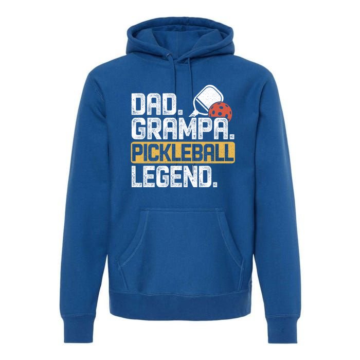 Grampa Pickleball Legend Dad Funny Meaningful Gift Premium Hoodie