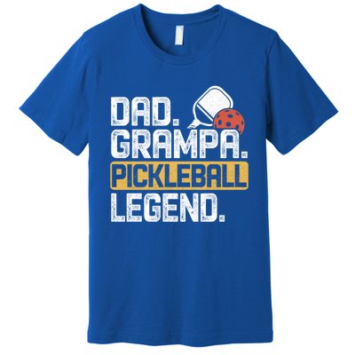 Grampa Pickleball Legend Dad Funny Meaningful Gift Premium T-Shirt