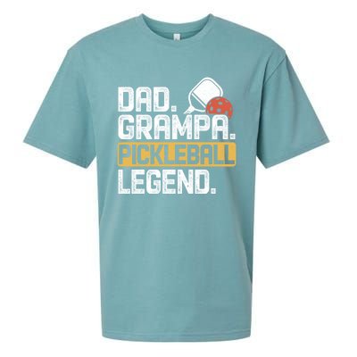 Grampa Pickleball Legend Dad Funny Meaningful Gift Sueded Cloud Jersey T-Shirt