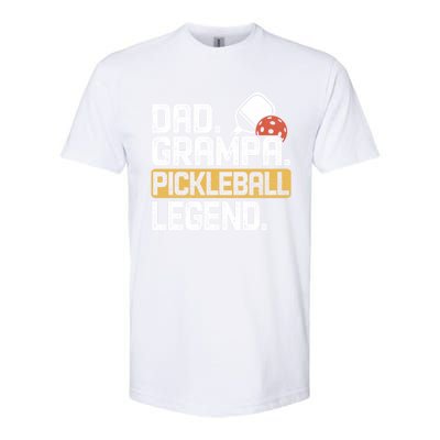 Grampa Pickleball Legend Dad Funny Meaningful Gift Softstyle® CVC T-Shirt