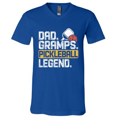 Gramps Pickleball Legend Dad Funny Cute Gift V-Neck T-Shirt