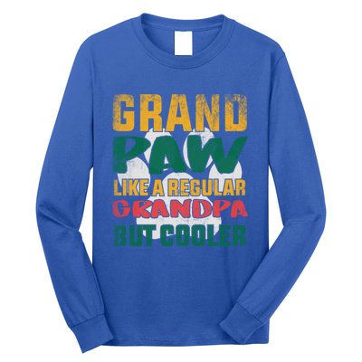 Grand Paw Like A Regular Grandpa But Cooler Dog Grandpa Tee Gift Long Sleeve Shirt