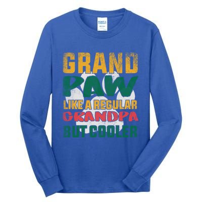 Grand Paw Like A Regular Grandpa But Cooler Dog Grandpa Tee Gift Tall Long Sleeve T-Shirt