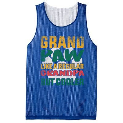 Grand Paw Like A Regular Grandpa But Cooler Dog Grandpa Tee Gift Mesh Reversible Basketball Jersey Tank