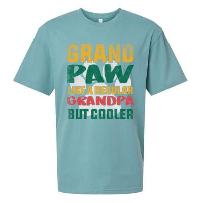 Grand Paw Like A Regular Grandpa But Cooler Dog Grandpa Tee Gift Sueded Cloud Jersey T-Shirt